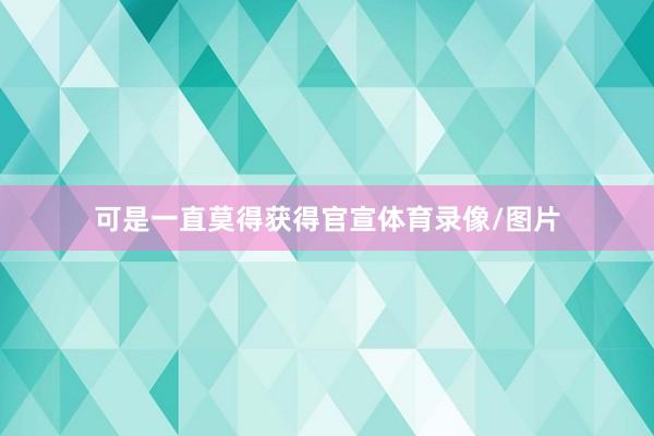 可是一直莫得获得官宣体育录像/图片